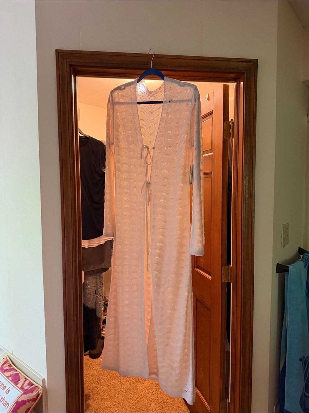 Cupshe White Crochet Long Swim Coverup